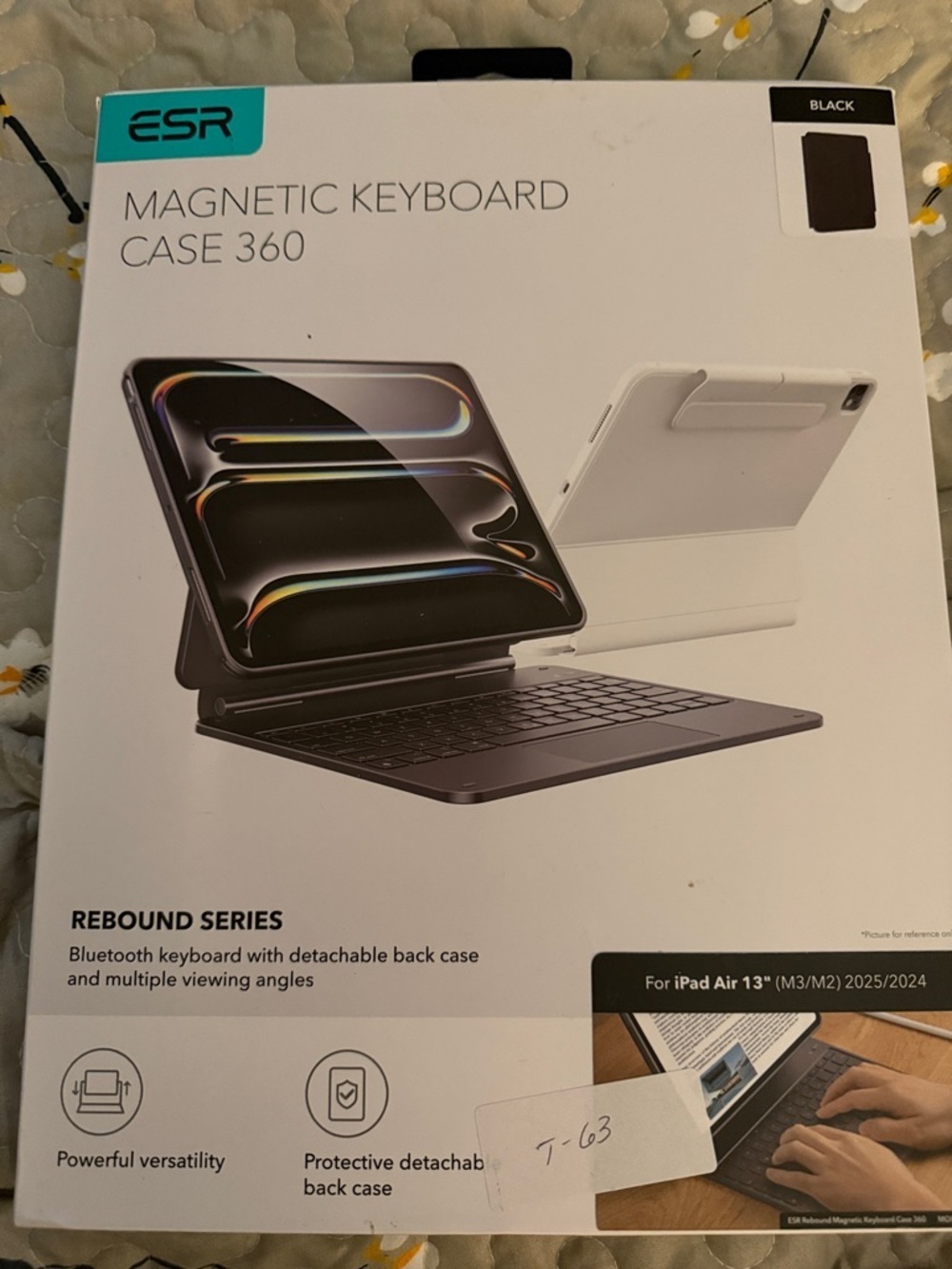 Magnetic Keyboard Case 360 for iPad Air 13" - Black